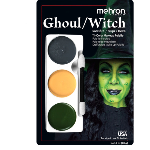 Набір кремового гриму для образу Mehron Tri-Color Makeup Palette "Відьма/Готика" 20 г (403-G) (764294503974) краща модель в Луцьку