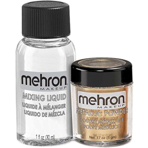 купити Металева пудра-порошок Mehron Metallic Powder + рідина для змішування Gold (129C-ML-GD) (764294529110)