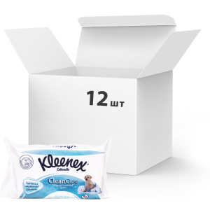 Упаковка вологого туалетного паперу Kleenex CleanCare листовий (змінний блок) 12 пачок по 42 шт (5029053019086) (5029054035351) в Луцьку