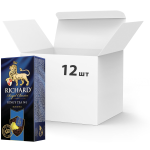 Упаковка чаю чорного з добавками пакетованого Richard King's Tea №1 25 пакетиків х 12 шт (4823063701891) в Луцьку