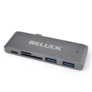 USB hub картридер 5 в 1 Beluck Type-C / USB 3.0 / SD / MicroSD BeluckHub краща модель в Луцьку