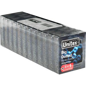 Презервативи Unitex Big Dotted 48 шт (12 упаковок по 4 шт) (798190041162) краща модель в Луцьку