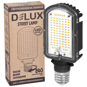 Светодиодная лампа DELUX StreetLamp 40 Вт E40 5500K IP65 (90012691) лучшая модель в Луцке