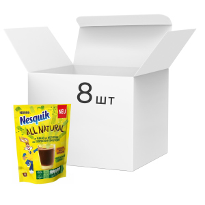 Упаковка какао-напою Nesquik Цукор очеретяний 168 г х 8 шт (7613036825665)