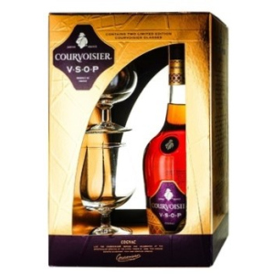 Коньяк Courvoisier VSOP 6-10 лет выдержки 0.7 л 40% + 2 бокала (5010696004416) ТОП в Луцке