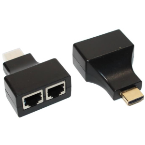 Адаптер Voltronic HDMI-2хRJ-45 Black (YT-SCPE HDMI/2P-30m720P/08516) краща модель в Луцьку