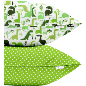 Набір наволочок Cosas Set Pillow Dino Dots Green 50х70 2 шт (4822052023662) ТОП в Луцьку