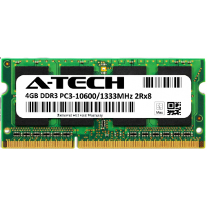 Оперативная память A-Tech 4GB DDR3-1333 (PC3-10600) SODIMM 2Rx8 (AT4G1D3S1333ND8N15V) ТОП в Луцке