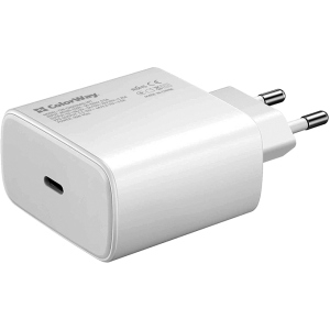 Мережевий зарядний пристрій ColorWay Power Delivery Port PPS USB Type-C (45W) White (CW-CHS034PD-WT) в Луцьку