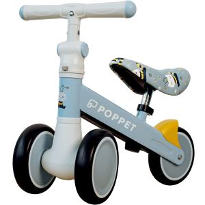 Дитячий триколісний беговел-каталка з безшумними колесами POPPET Кіт Бджілка Хані Весняно-Блакитний (PP-1605B) краща модель в Луцьку