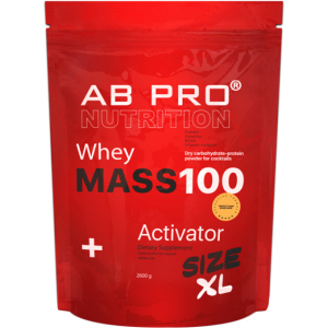 Гейнер AB PRO MASS 100 Whey Activator 2600 г Шоколад (MASSXLABCH105) лучшая модель в Луцке