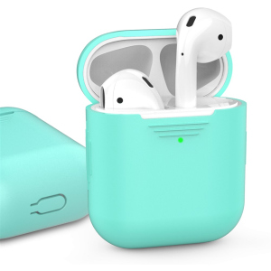 Класичний Силіконовий чохол AhaStyle для Apple AirPods Mint green (AHA-01020-MGR) краща модель в Луцьку