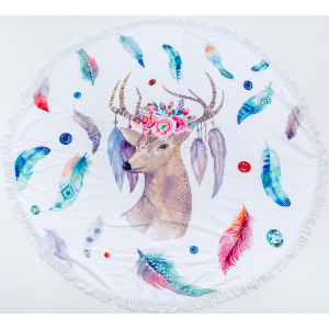 Пляжное полотенце MirSon №5050 Summer Time Fallow-deer 150x150 см рейтинг