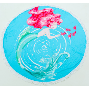 хороша модель Пляжний рушник MirSon №5058 Summer Time Mermaid 150x150 см