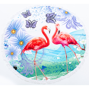 хорошая модель Пляжное полотенце MirSon №5053 Summer Time Bright flamingo 150x150 см