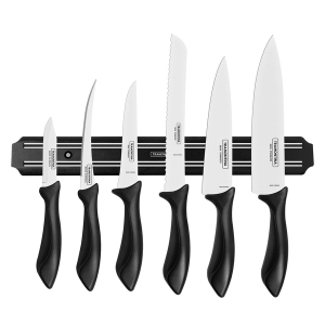 хорошая модель Набор ножей Tramontina Affilata 6 шт + магнитная планка (23699/054)