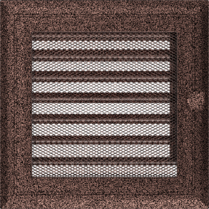 Вентиляційна решітка Kratki Oskar мідна фарбована з жалюзями 17x17