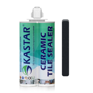 Двокомпонентна епоксидна фуга затірка Kastar Ceramic Tile Sealant Black Pearl/Чорний, 400мл. краща модель в Луцьку