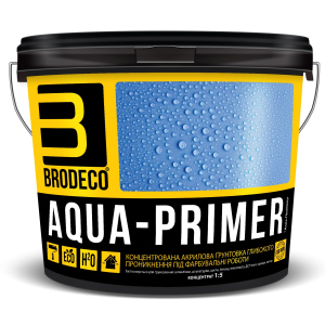 Грунтовка глубокого проникновения, концентрат Brodeco Aqua-Primer 5л надежный