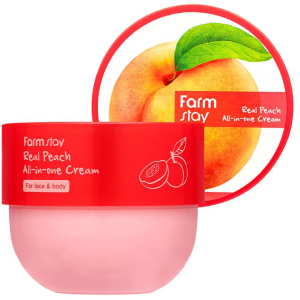 Поживний крем для обличчя та тіла Farmstay Real Peach All-In-One Cream з екстрактом персика 300 мл (8809638301006)