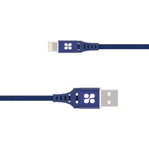 Кабель Promate NerveLink-i2 USB/Lightning MFI 2.4А 2 м Blue (nervelink-i2.blue) ТОП в Луцке