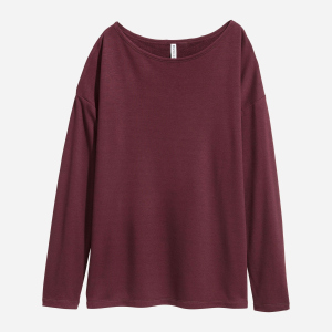 Жіночий лонгслів H&M 4383336-ACXF L Сливовий (DD3000003124533) краща модель в Луцьку