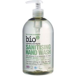 Рідке мило, що дезінфікує Bio-D Sanitising Hand Wash Rosemary &amp; Thyme з ефірною олією 500 мл (5034938200107) в Луцьку