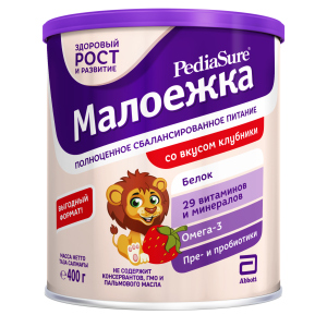 Суха суміш PediaSure Малоїжка зі смаком полуниці 400 г (8710428016010) ТОП в Луцьку