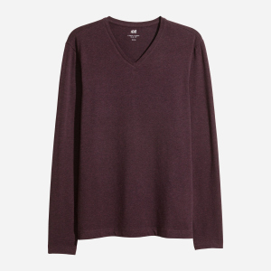 Лонгслив H&M 2336726-ACXK XS Темно-бордовый (DD3000003160869)