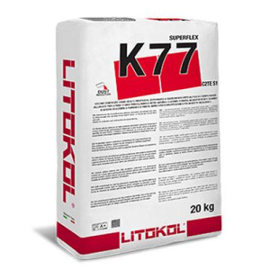 Клей на цементній основі Litokol SUPERFLEX K77 20кг (K77G0020) Сірий в Луцьку