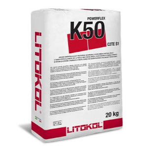 Клей на цементній основі Litokol POWERFLEX K50 20кг (K50G0020) Сірий ТОП в Луцьку