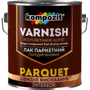 Лак паркетний поліуретановий Kompozit Глянцевий 2.5 л (4823044500581) краща модель в Луцьку