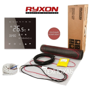 Теплый пол RYXON HM/1м² /200Ват/ 200Вт/м² двухжильный нагревательный мат с сенсорным программируемым терморегулятором WarmLife черного цвета рейтинг