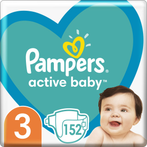 Подгузники Pampers Active Baby Размер 3 (Midi) 6-10 кг 152 шт (8001090951533) ТОП в Луцке