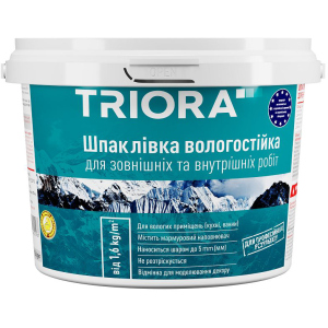 Шпаклівка вологостійка TRIORA Акрилова 8 кг Біла (4823048024489) в Луцьку
