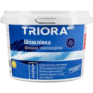 Шпаклівка фінішна TRIORA Тонкошарова 5 кг Біла (4823048021969) краща модель в Луцьку