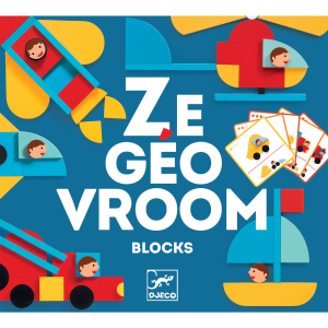 Набор деревянных геометрических фигур Djeco Ze Geo Vroom (DJ06436) (3070900064362) ТОП в Луцке