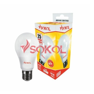 Набор 100 шт. LED лампа SOKOL A60 7.0W 220В E27 4100К ТОП в Луцке