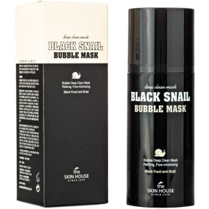 Маска The Skin House кислородная с улиткой и древесным углем Black Snail Bubble Mask 100 мл (8809080823217) лучшая модель в Луцке