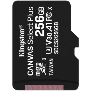 Kingston microSDXC 256GB Canvas Select Plus Class 10 UHS-I U3 V30 A1 (SDCS2/256GBSP) лучшая модель в Луцке