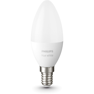 купить Умная лампа Philips Hue E14, 5.5W(40Вт), 2700K, White, Bluetooth, димируемая (929002039903)