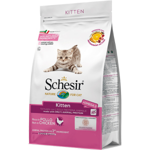 Сухой монопротеиновый корм для котят Schesir Cat Kitten с курицей 1.5 кг (8005852760517) надежный