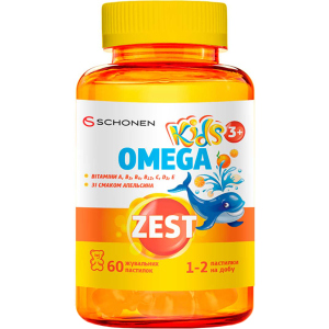 Зест ZEST Kids Omega Вітаміни №60 жувальних платівок (000001226) ТОП в Луцьку