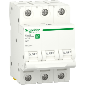 Автоматичний вимикач Schneider Electric RESI9 25 А, 3P, крива, 6кА