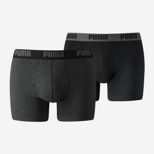 Труси-шорти Puma Basic Boxer 2P 90682305 L 2 шт Dark Grey Melange-Black (8718824338781) ТОП в Луцьку