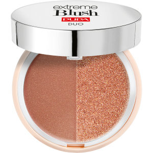 Компактні рум'яна з подвійним ефектом Pupa Extreme Blush Duo 120 Radiant Caramel Glow Spice 4 г (8011607332502) в Луцьку