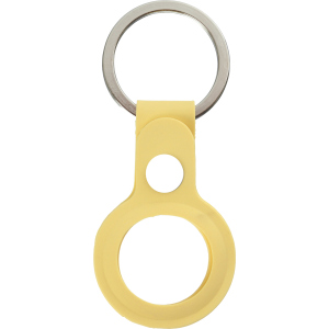 Чехол-брелок ArmorStandart Silicone Ring with Button для Apple AirTag Yellow ТОП в Луцке
