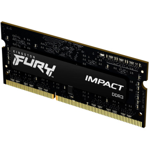 хороша модель Оперативна пам'ять Kingston Fury SODIMM DDR3L-1600 4096MB PC3-12800 Impact Black (KF316LS9IB/4)