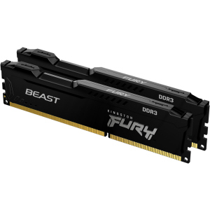 Оперативная память Kingston Fury DDR3-1866 8192MB PC3-14900 (Kit of 2x4096) Beast Black (KF318C10BBK2/8) ТОП в Луцке