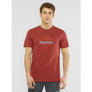 Футболка Salomon Blend Logo Tee M LC1408500 S Коричнева (0193128345792) в Луцьку